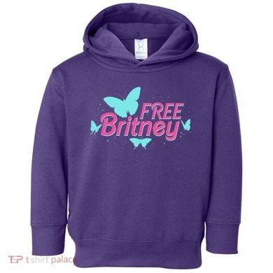 Free Britney Meme Butterflies Toddler Hoodie