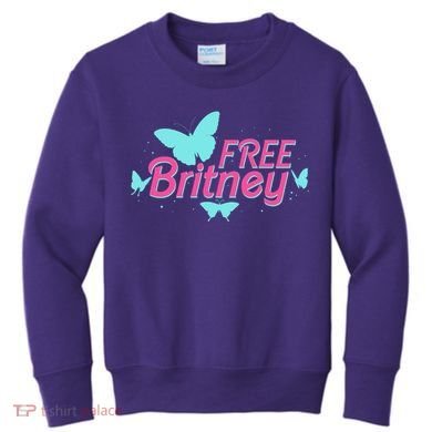 Free Britney Meme Butterflies Kids Sweatshirt