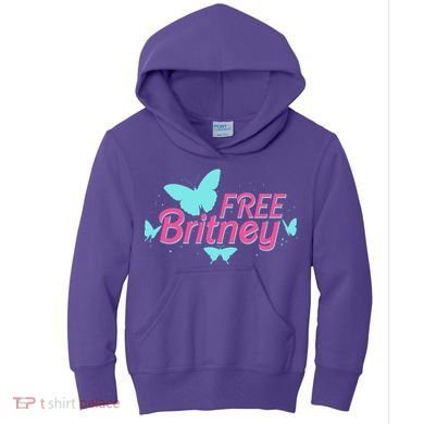 Free Britney Meme Butterflies Kids Hoodie
