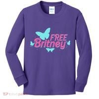Free Britney Meme Butterflies Kids Long Sleeve Shirt thumb 0