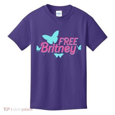 Free Britney Meme Butterflies Kids T-Shirt