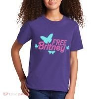 Free Britney Meme Butterflies Kids T-Shirt thumb 2