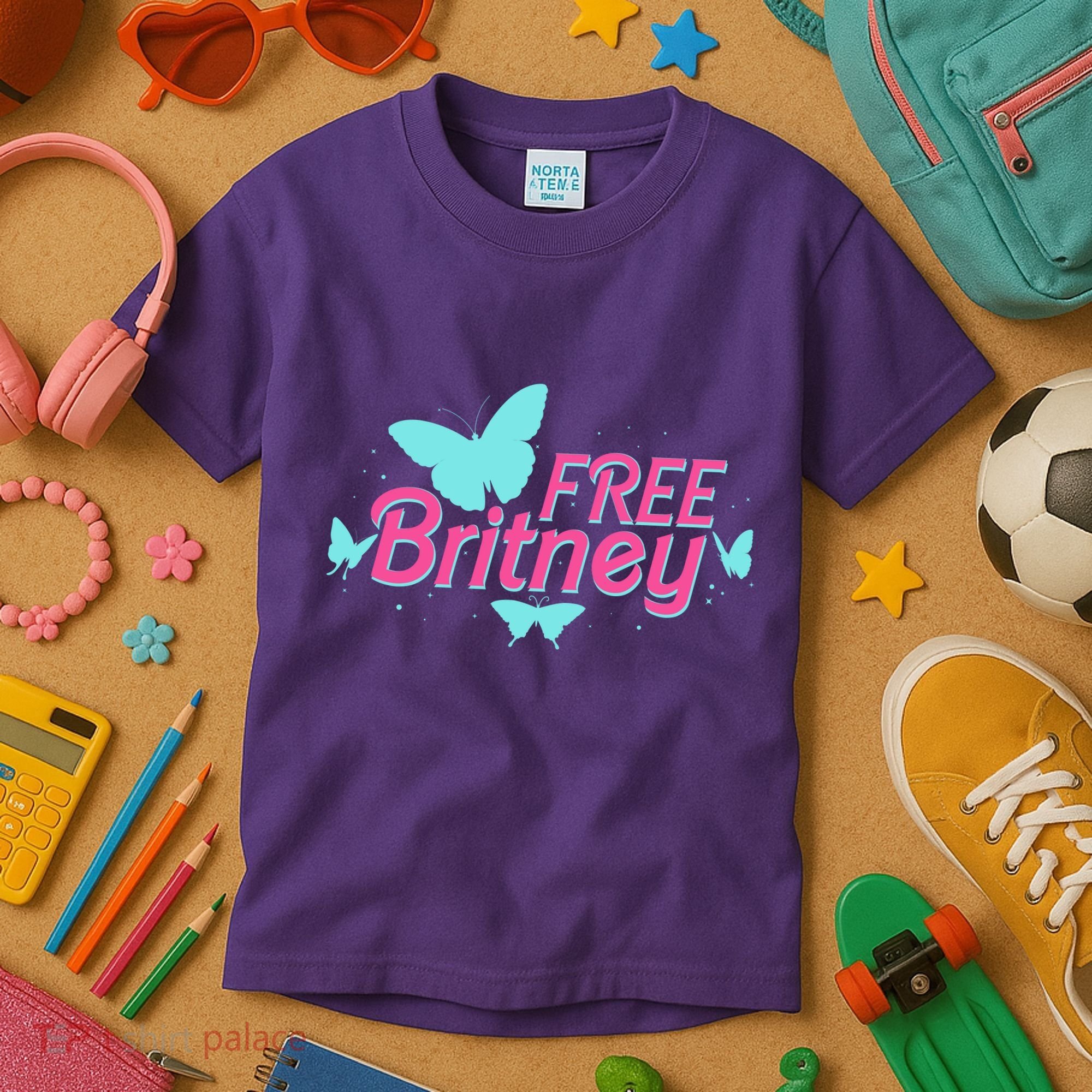 Free Britney Meme Butterflies Kids T-Shirt