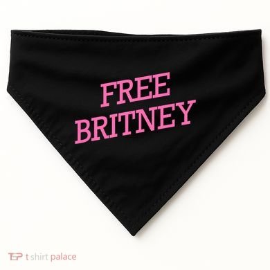 Free Britney pink USA-Made Doggie Bandana