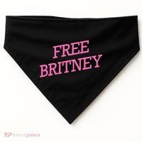 Free Britney pink USA-Made Doggie Bandana thumb 0
