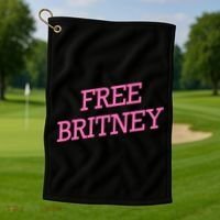 Free Britney pink Golf Towel thumb 1