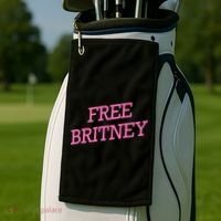 Free Britney pink Golf Towel thumb 2