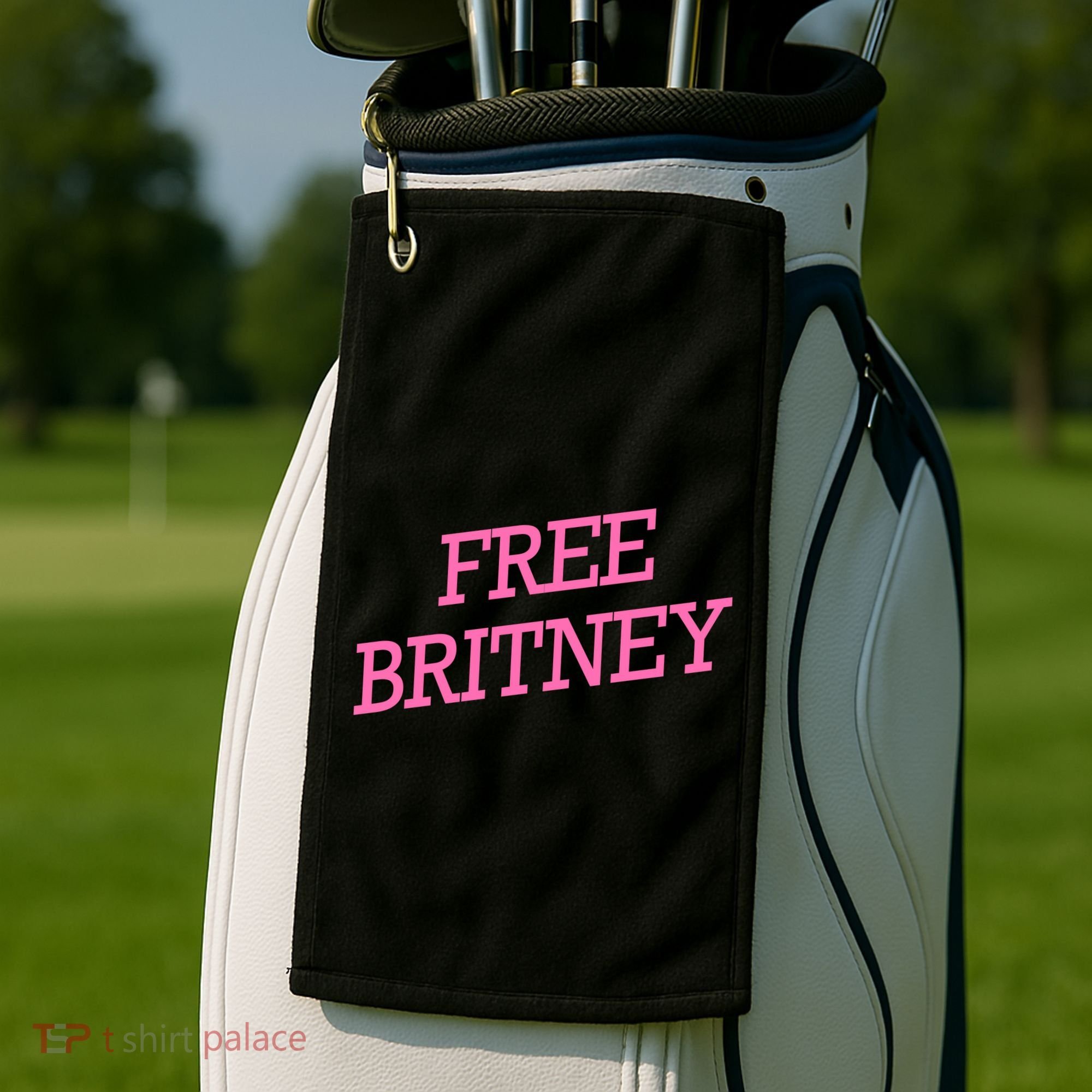 Free Britney pink Golf Towel