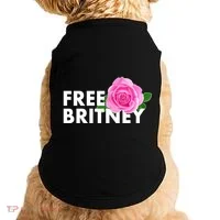 Free Britney Pink Rose Flower Doggie Tank thumb 0
