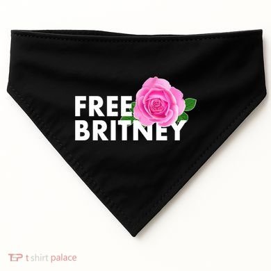 Free Britney Pink Rose Flower USA-Made Doggie Bandana