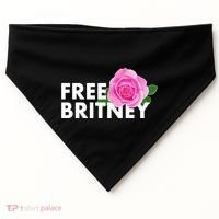 Free Britney Pink Rose Flower USA-Made Doggie Bandana thumb 0