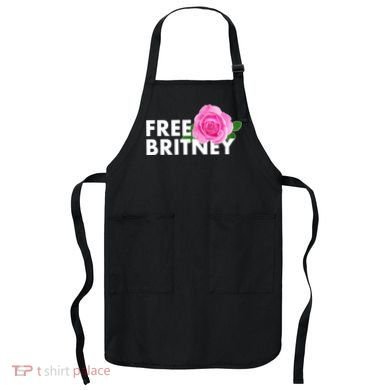 Free Britney Pink Rose Flower Apron