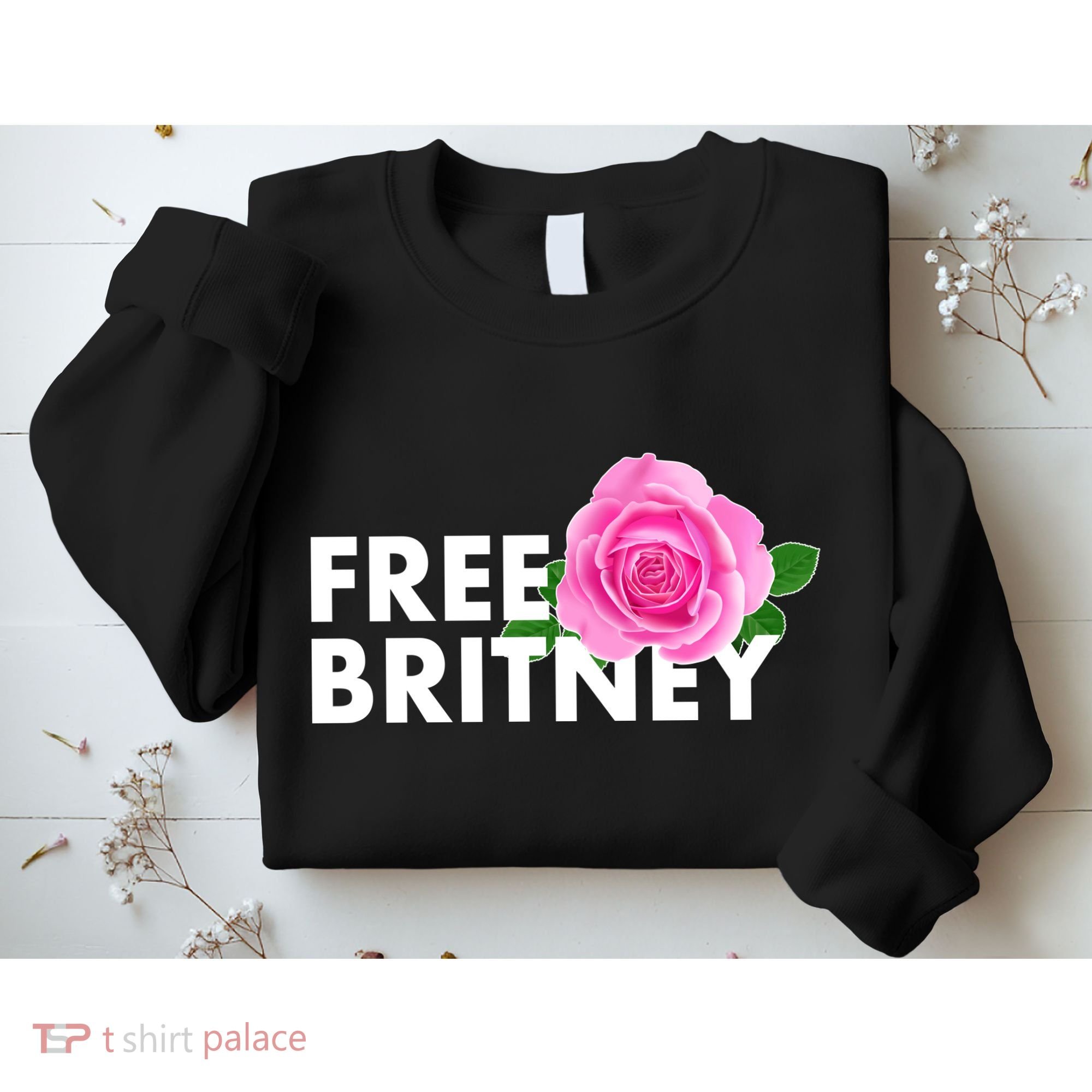 Free Britney Pink Rose Flower Sweatshirt