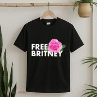 Free Britney Pink Rose Flower T-Shirt thumb 2
