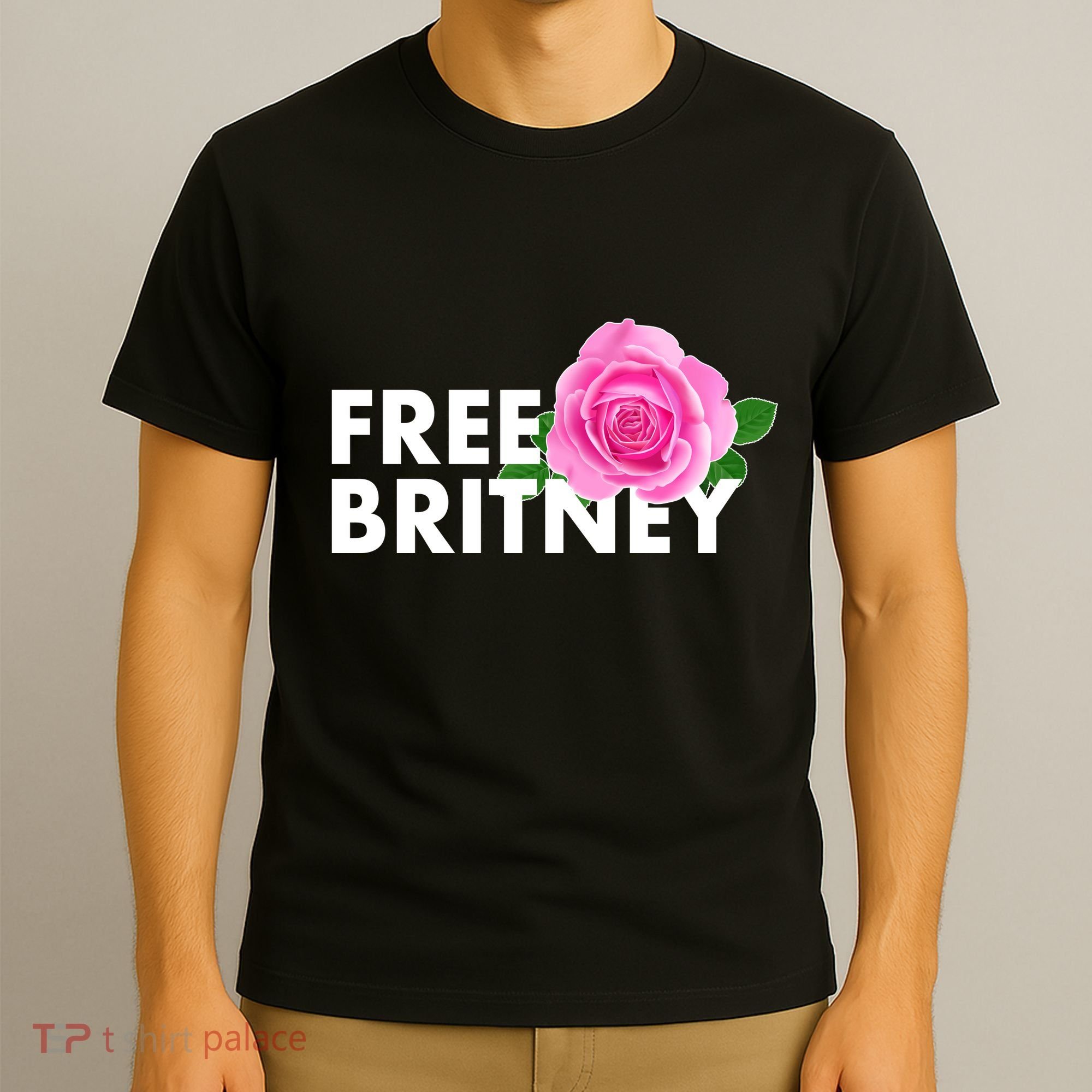 Free Britney Pink Rose Flower T-Shirt