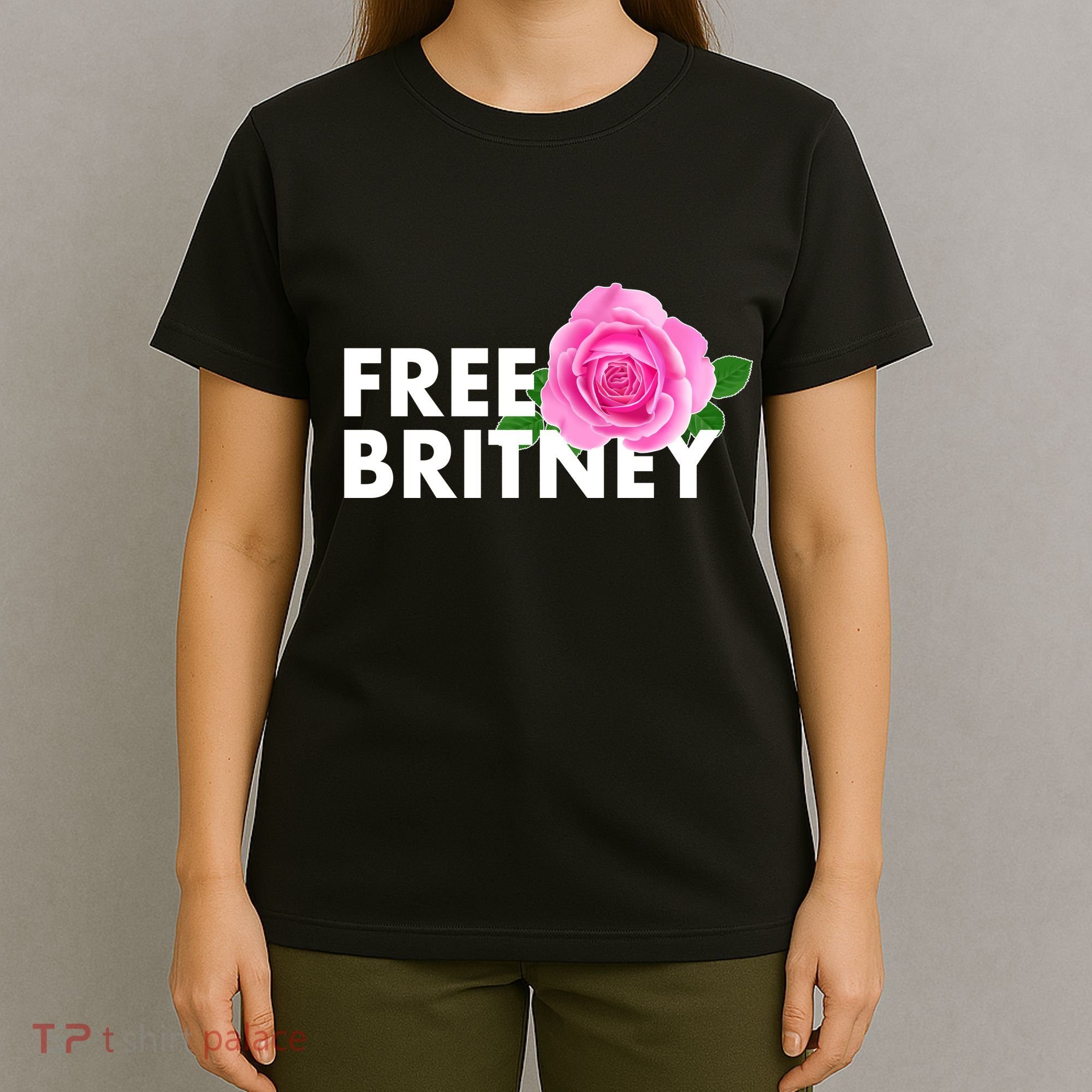 Free Britney Pink Rose Flower T-Shirt