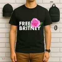 Free Britney Pink Rose Flower T-Shirt thumb 6
