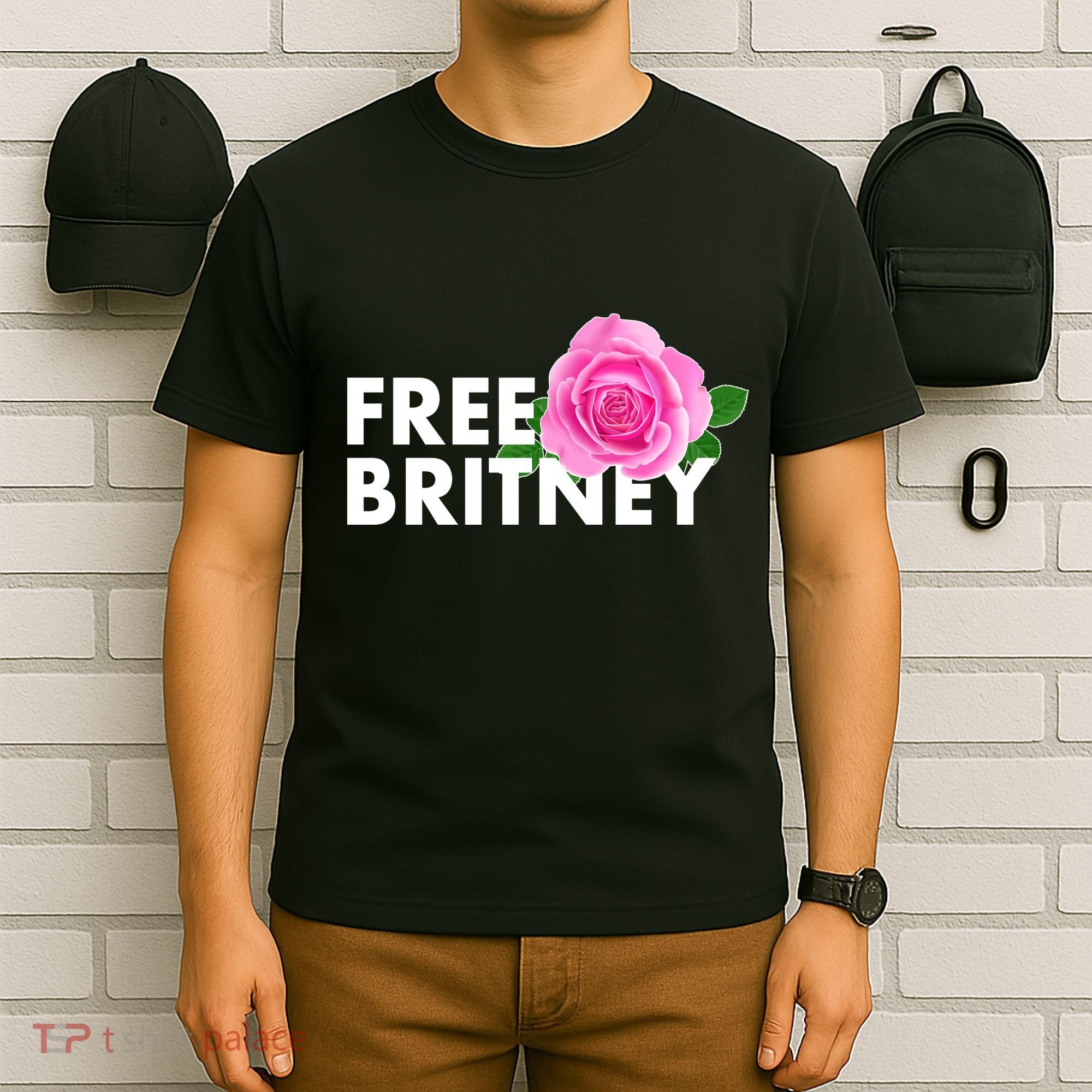 Free Britney Pink Rose Flower T-Shirt