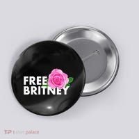 Free Britney Pink Rose Flower Button thumb 0