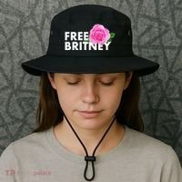 Free Britney Pink Rose Flower Bucket Hat thumb 3