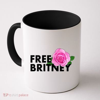 Free Britney Pink Rose Flower Coffee Mug