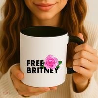 Free Britney Pink Rose Flower Coffee Mug thumb 3