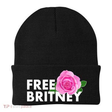 Free Britney Pink Rose Flower Beanie