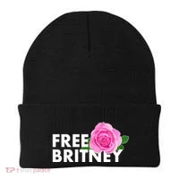 Free Britney Pink Rose Flower Beanie thumb 0