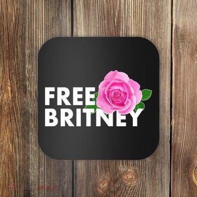 Free Britney Pink Rose Flower Coaster