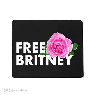 Free Britney Pink Rose Flower Mousepad