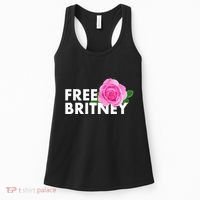 Free Britney Pink Rose Flower Women's Tank Top thumb 0