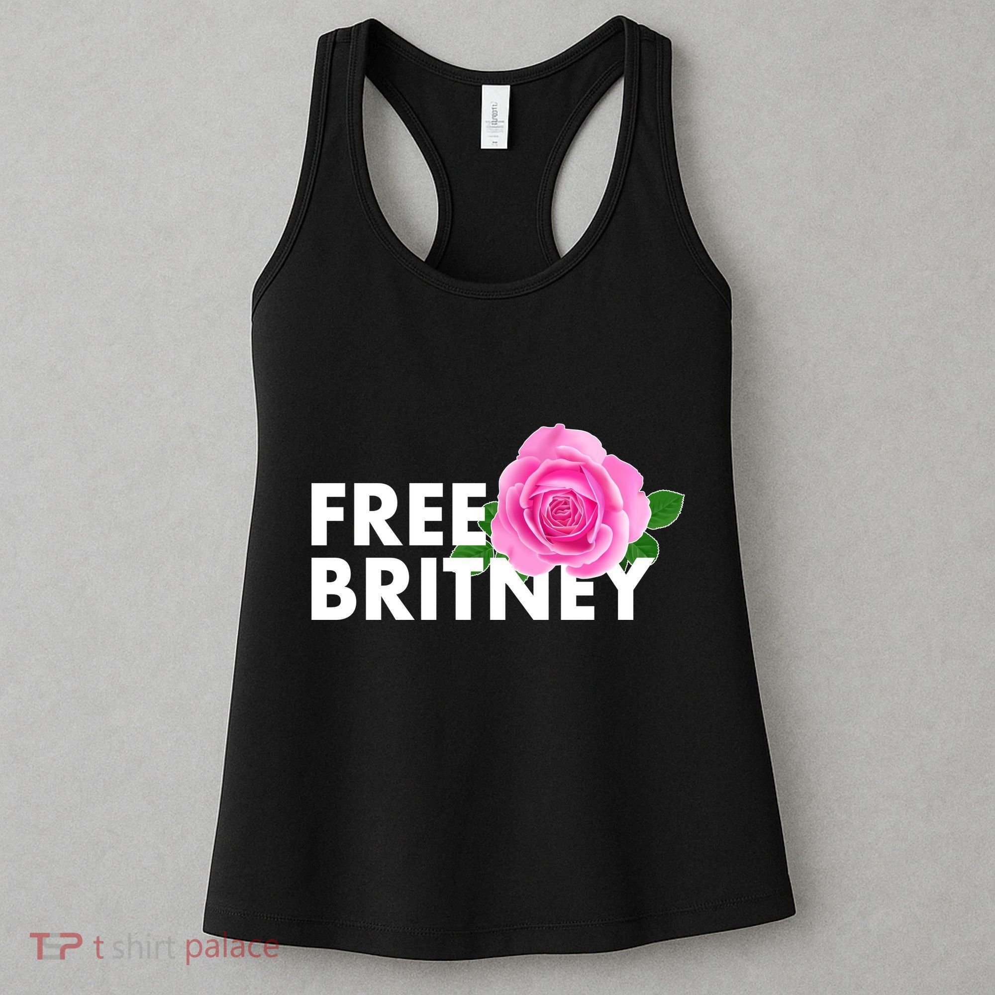 Free Britney Pink Rose Flower Women's Tank Top