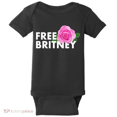 Free Britney Pink Rose Flower Baby Bodysuit