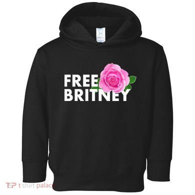 Free Britney Pink Rose Flower Toddler Hoodie