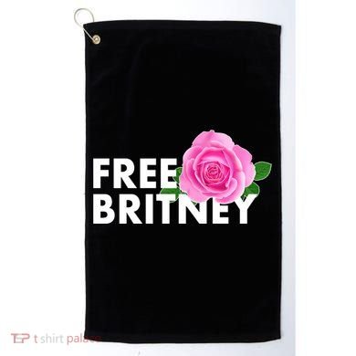 Free Britney Pink Rose Flower Golf Towel