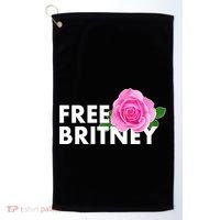 Free Britney Pink Rose Flower Golf Towel thumb 0