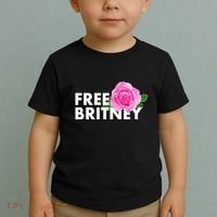 Free Britney Pink Rose Flower Toddler T-Shirt thumb 2