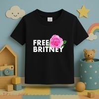 Free Britney Pink Rose Flower Toddler T-Shirt thumb 3