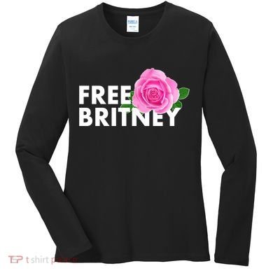 Free Britney Pink Rose Flower Women's Long Sleeve Shirt