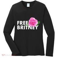 Free Britney Pink Rose Flower Women's Long Sleeve Shirt thumb 0