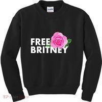 Free Britney Pink Rose Flower Kids Sweatshirt thumb 0