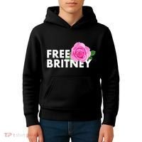 Free Britney Pink Rose Flower Kids Hoodie thumb 4
