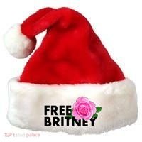 Free Britney Pink Rose Flower Santa Hat thumb 0