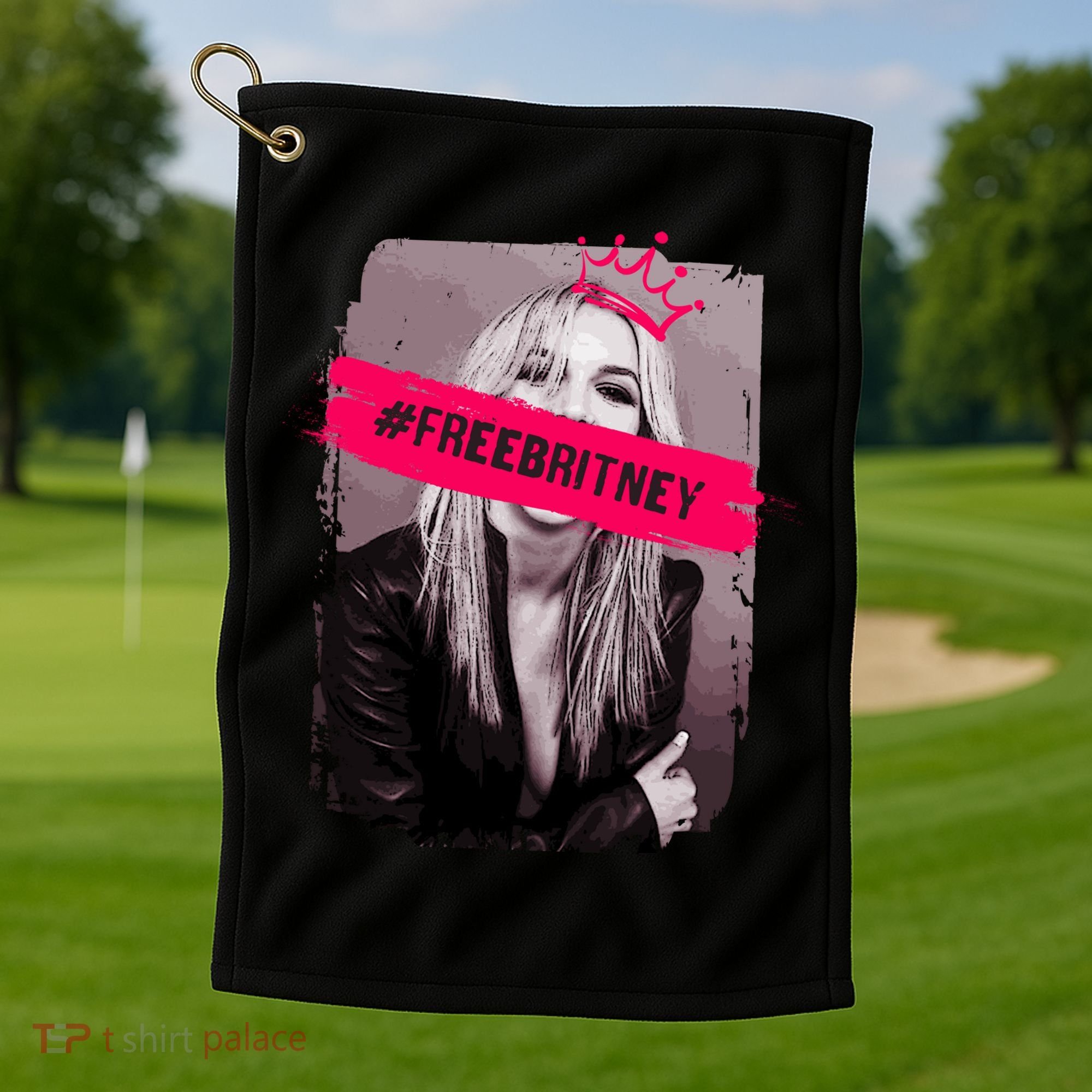 Free Britney Spears #FREEBRITNEY Golf Towel