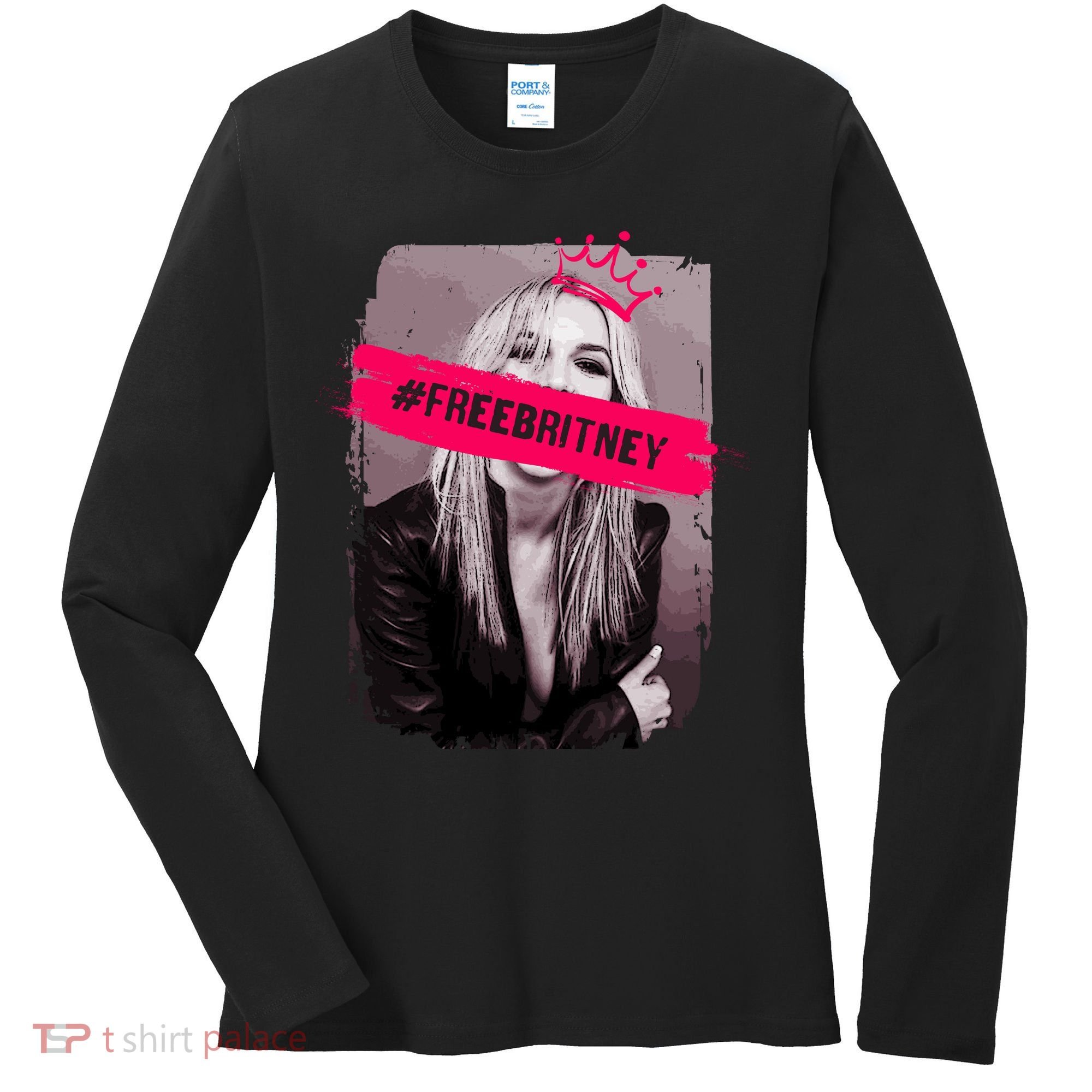 Free Britney Spears #FREEBRITNEY Women's Long Sleeve Shirt