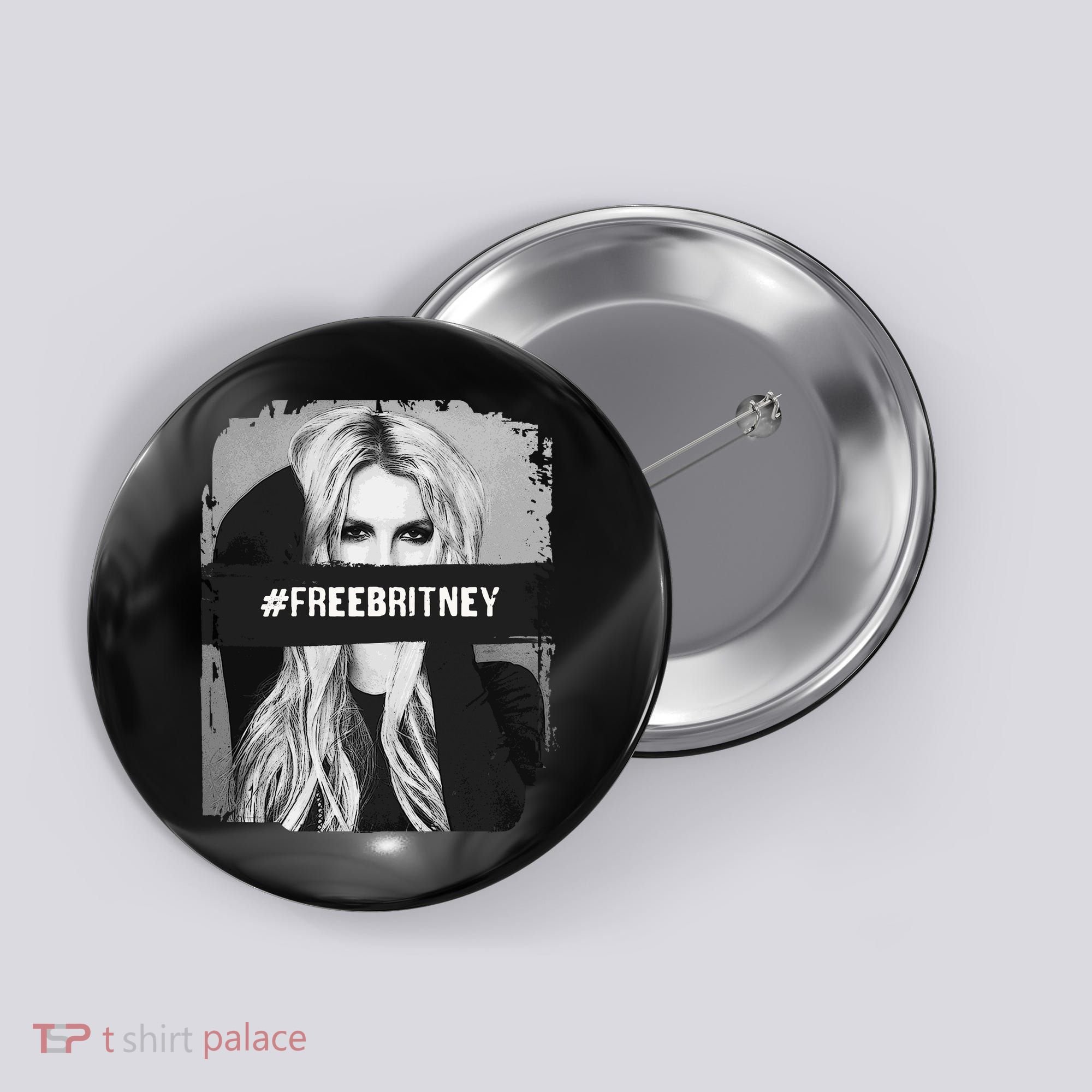 Free Britney Grey Style Button