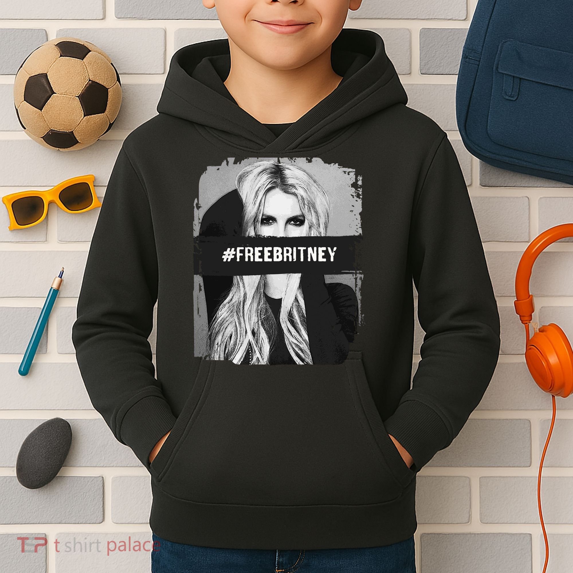 Free Britney Grey Style Kids Hoodie
