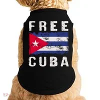 Free Cuba Distressed Flag Doggie Tank thumb 0