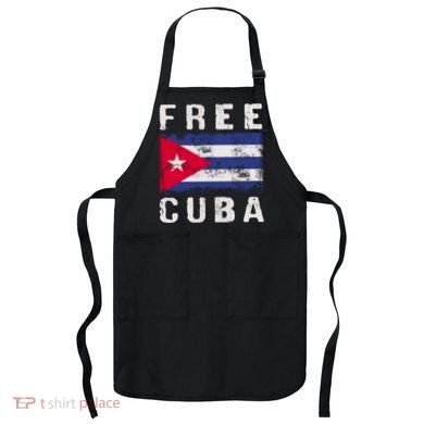 Free Cuba Distressed Flag Apron