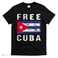 Free Cuba Distressed Flag T-Shirt thumb 0
